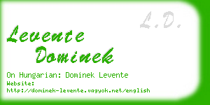 levente dominek business card